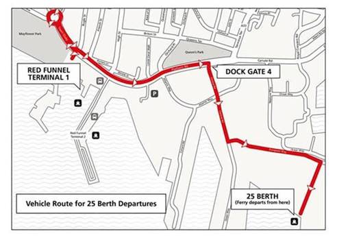 Red Funnel Terminal map