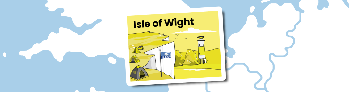 Isle of Wight on a map