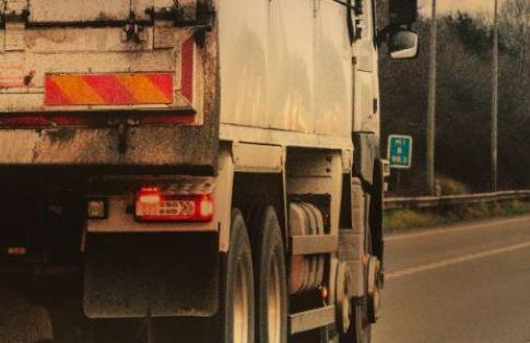 truck on motorway